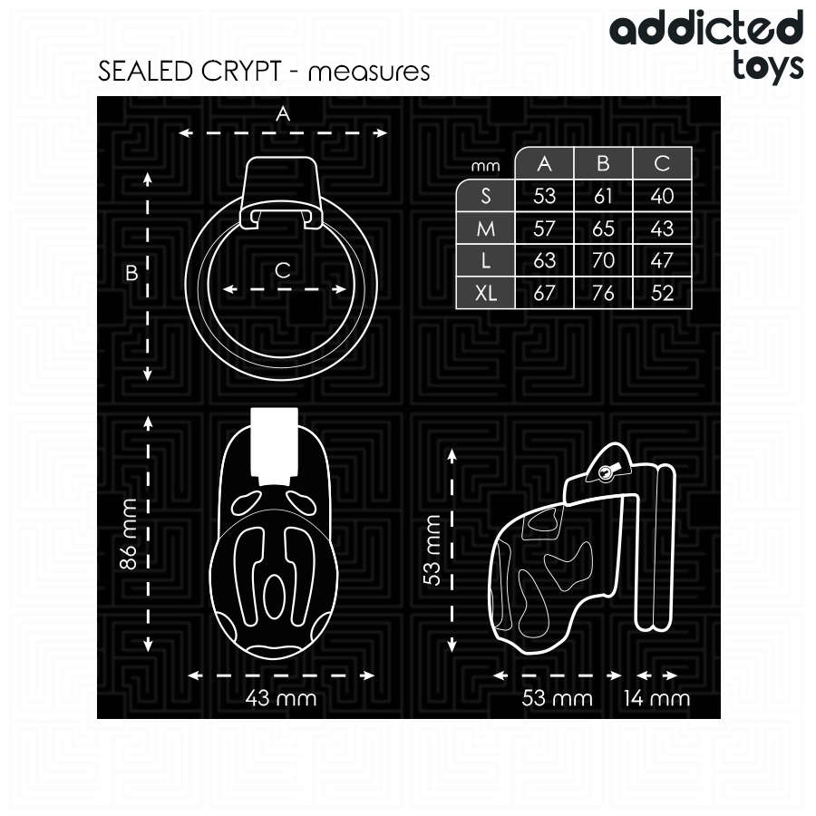 ADDICTED TOYS LOCKED - GAIOLA DE PÊNIS CRYPT SELADA 8 CM - Image 5