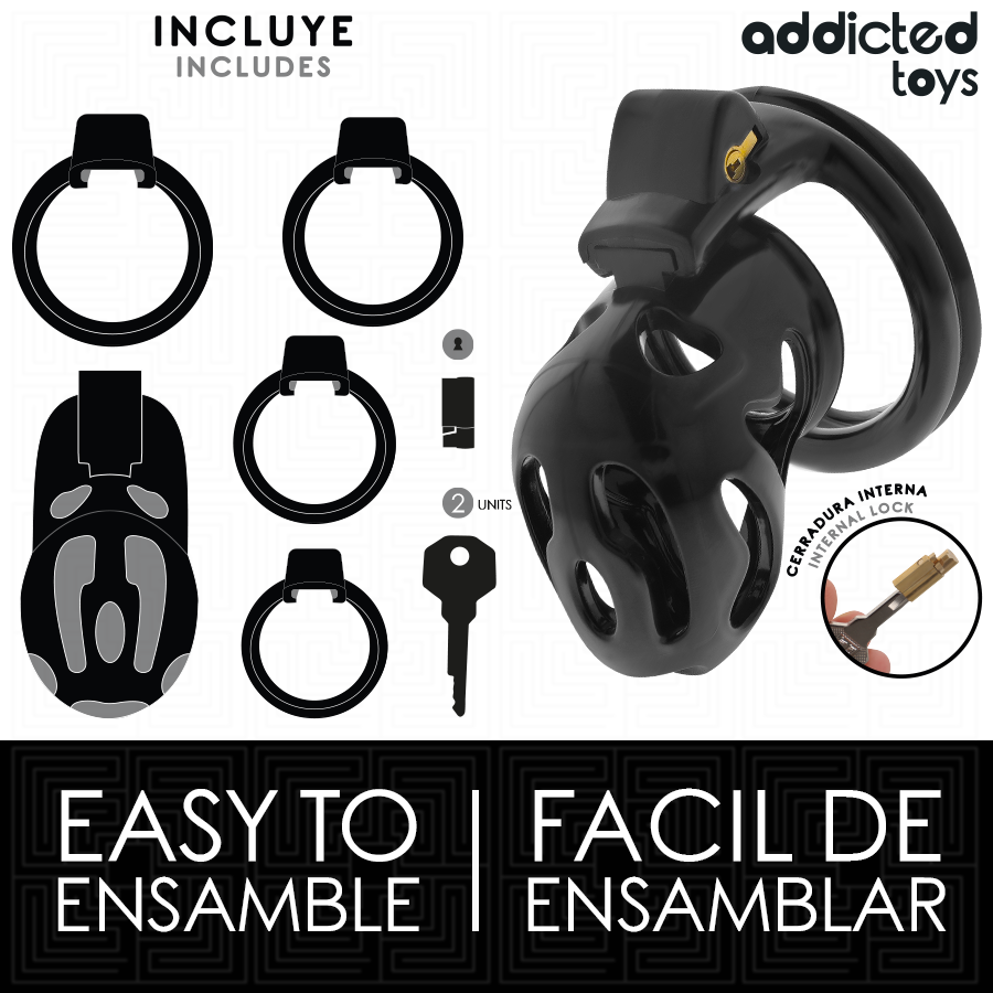ADDICTED TOYS LOCKED - GAIOLA DE PÊNIS CRYPT SELADA 8 CM - Image 4