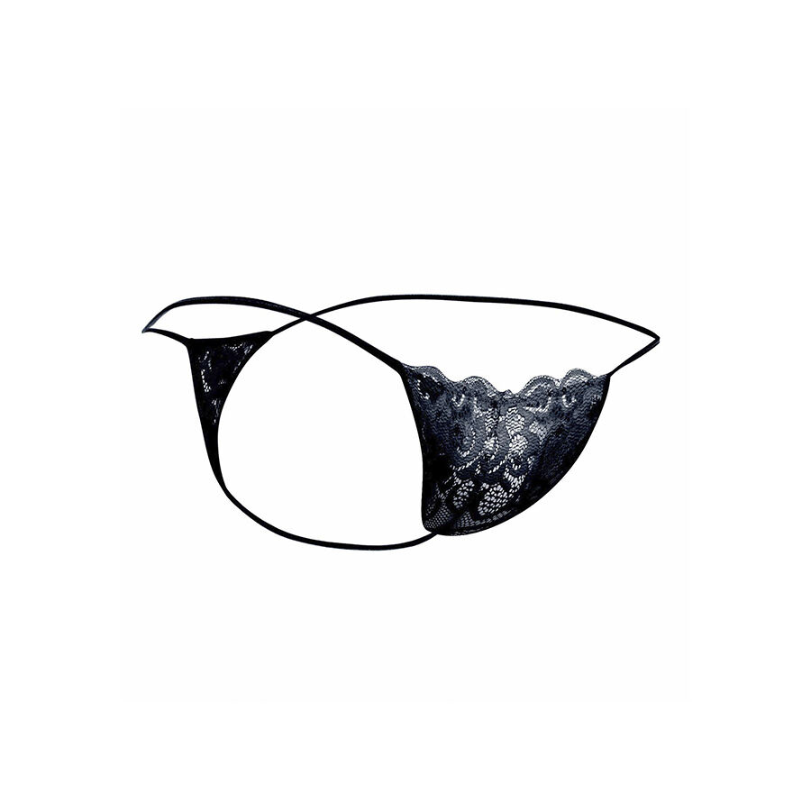 MOB - TANGA DE ENCAJE NEGRO TALLA S/M - Image 5