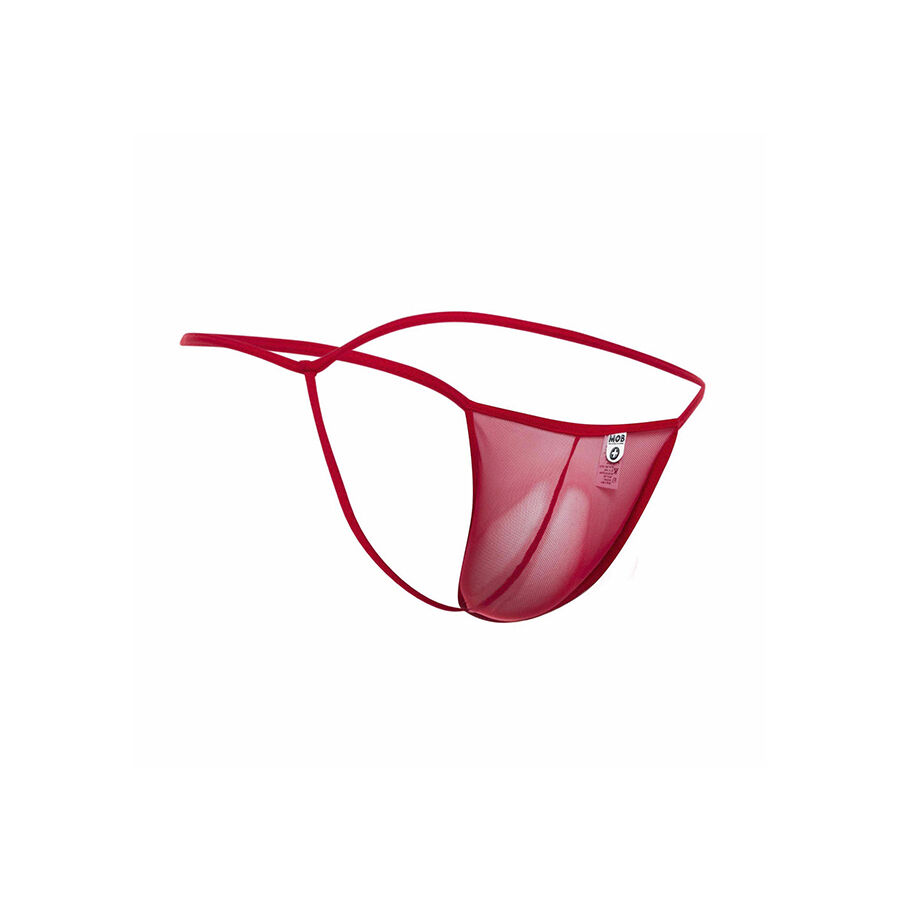 MOB - TANGA TRANSPARENTE CON FORMA DE T ROJO TALLA S/M - Image 5