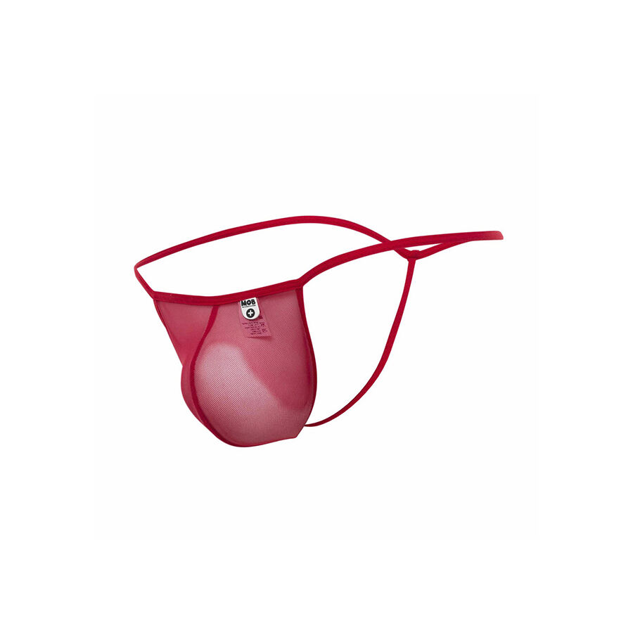 MOB - TANGA TRANSPARENTE CON FORMA DE T ROJO TALLA S/M - Image 4