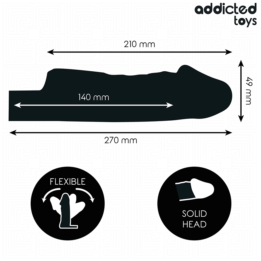 ADDICTED TOYS - BAINHA DE PÊNIS TRANSPARENTE TAMANHO M 27 CM - Image 4