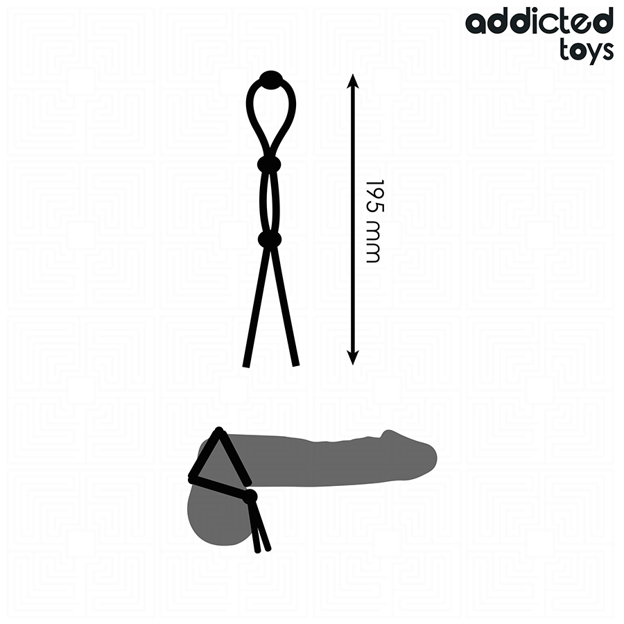 ADDICTED TOYS - CORDA DE SILICONE PARA O PÊNIS DE TRIPLO LOOP - Image 4