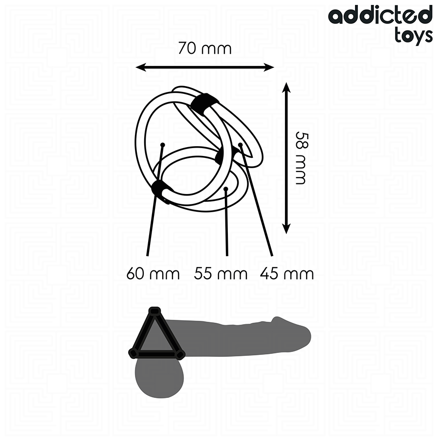 ADDICTED TOYS - ANEL TRIPLO PARA O PÊNIS - Image 4