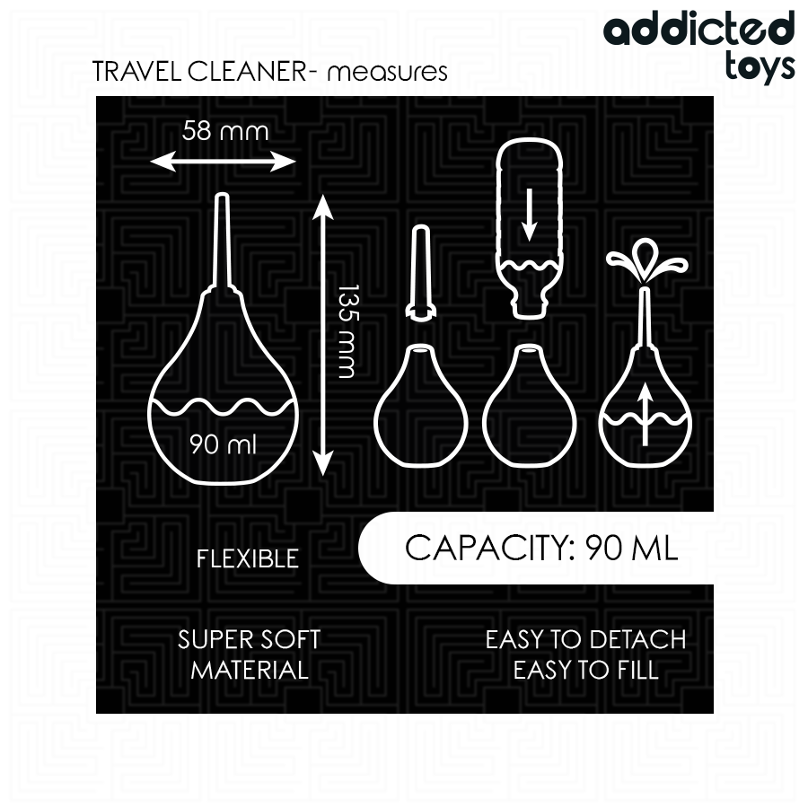 ADDICTED TOYS - LIMPADOR ANAL DE VIAGEM TAMANHO S 90 ML - Image 5