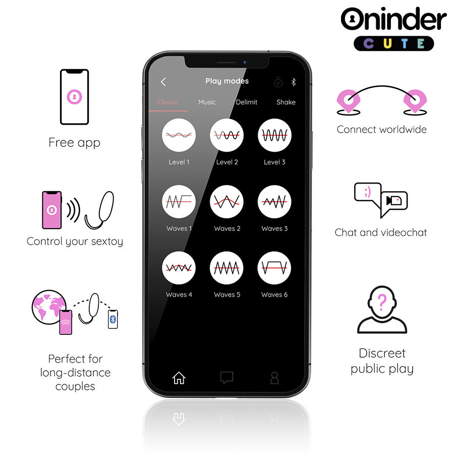 ONINDER CUTE - OVO VIBRO-GIRATÓRIO LOVE PLEASURE 360 SILICONE - APLICATIVO MUNDIAL GRATUITO - Image 5