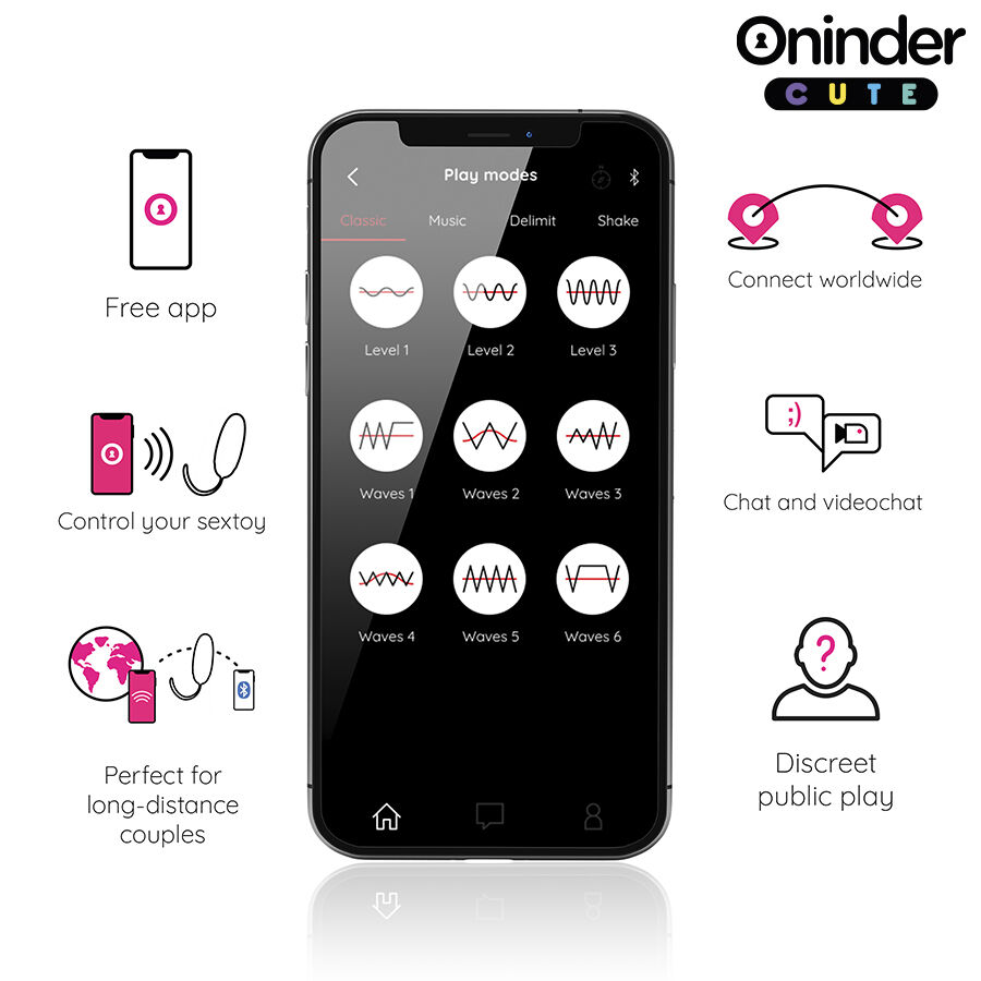 ONINDER CUTE - OVO DE SILICONE COM VIBRO-ONDAS E PRAZER DE AMOR - APLICATIVO MUNDIAL GRATUITO - Image 5