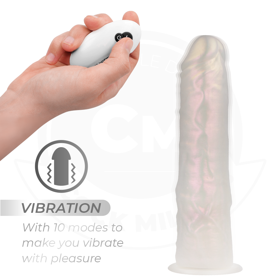 COCK MILLER - DILDO COM VENTOSA, LUZES E VIBRAÇÃO COM CONTROLE REMOTO BRANCO 19,5 CM - Image 5