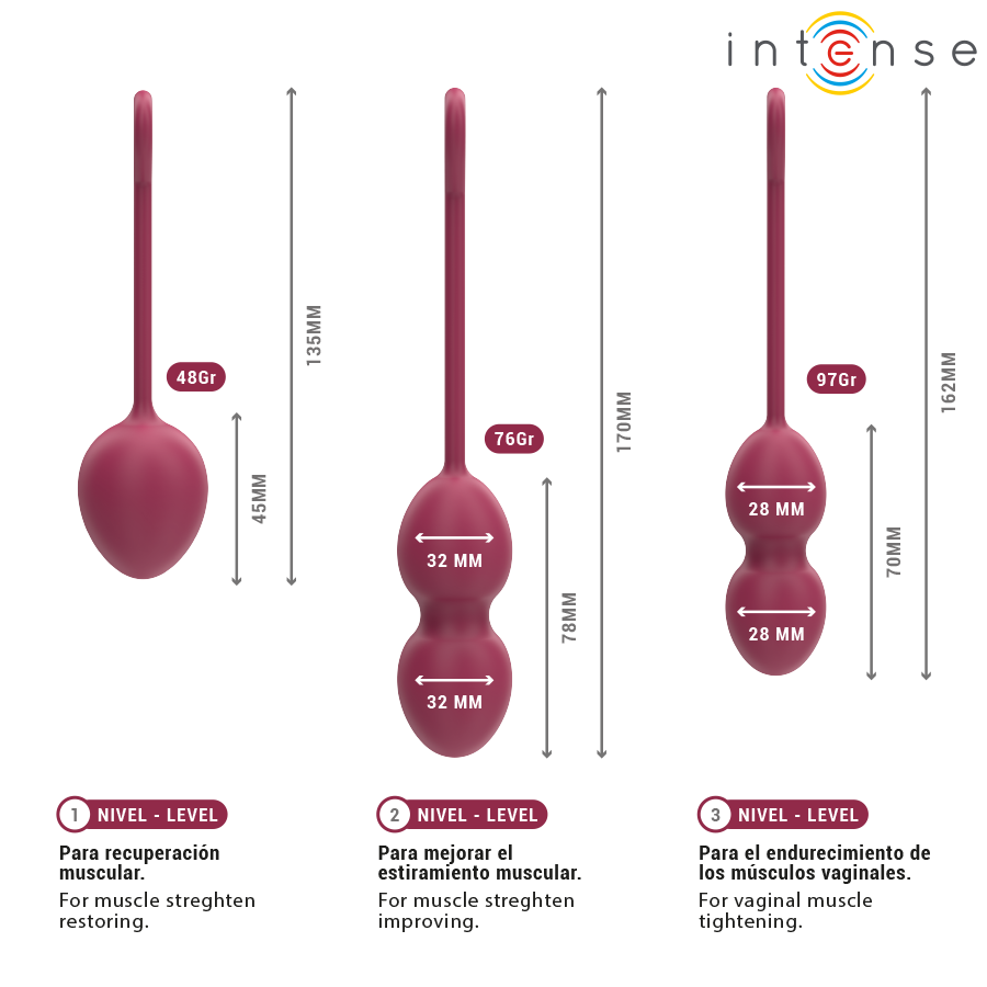INTENSE - KIT CHARLI KEGEL BALL BURGUNDY - Image 5
