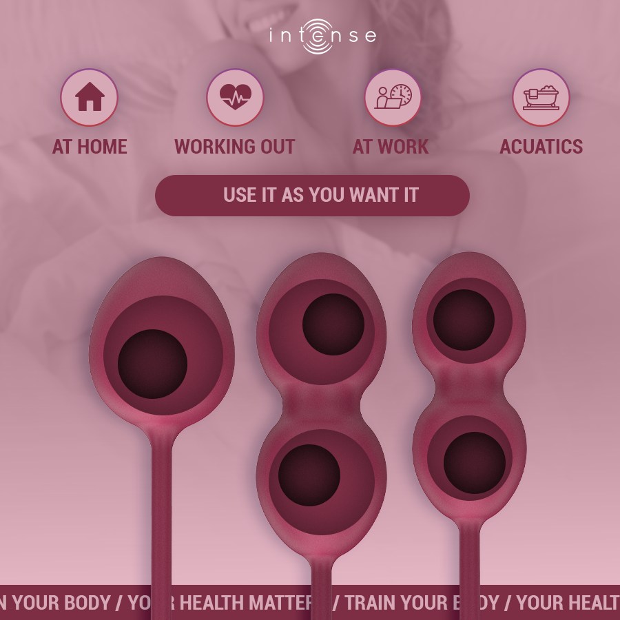 INTENSE - KIT CHARLI KEGEL BALL BURGUNDY - Image 3
