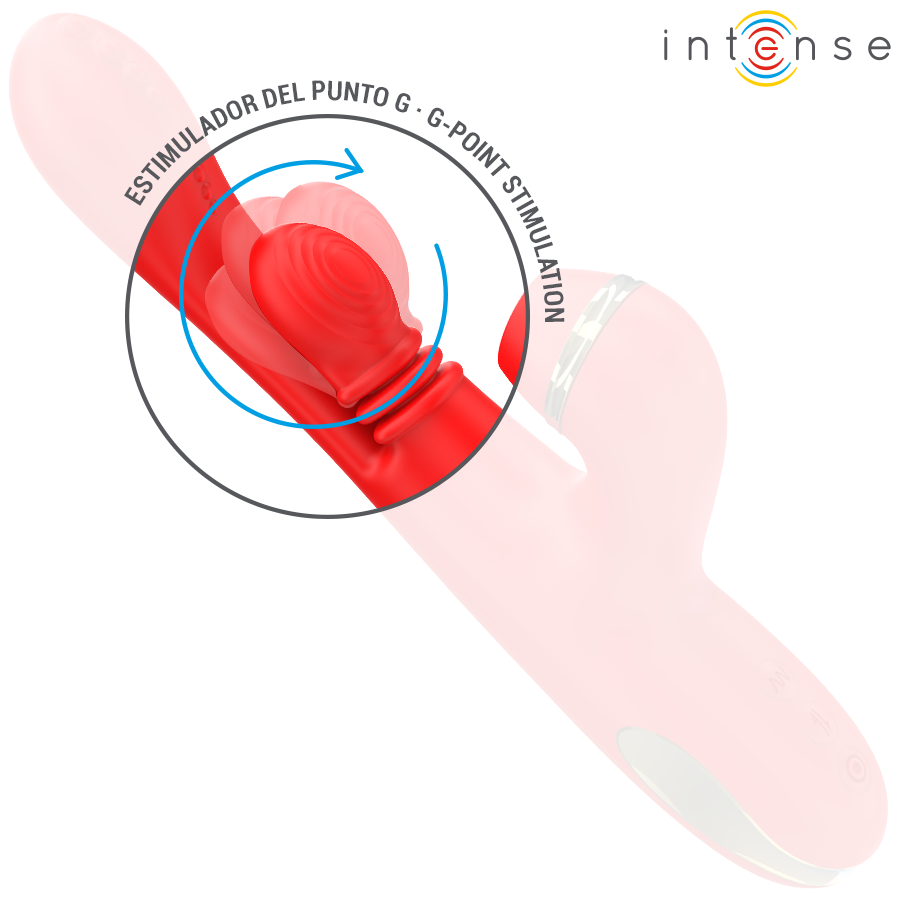 INTENSE - ESTIMULADOR DE CLITÓRIS MULTIFUNCIONAL KATY 4 CABEÇAS INTERCAMBIÁVEIS VERMELHO - Image 5