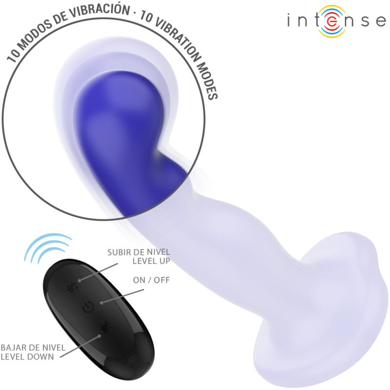 INTENSE - VIBRADOR SHORTY COM VENTOSA AZUL CONTROLE REMOTO - Image 4