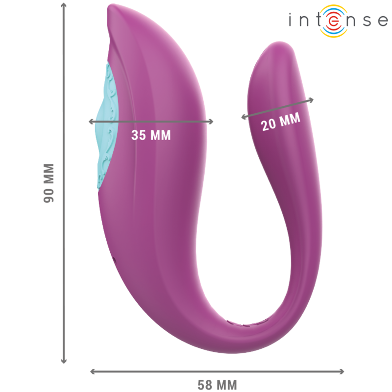 INTENSE - ANNIE VIBRADOR E ESTIMULADOR EM FORMA DE U ROXO CONTROLE REMOTO - Image 4