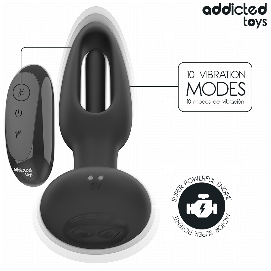 ADDICTED TOYS - PLUG ANAL COM LÍNGUA VIBRATÓRIA E CONTROLE REMOTO - Image 5