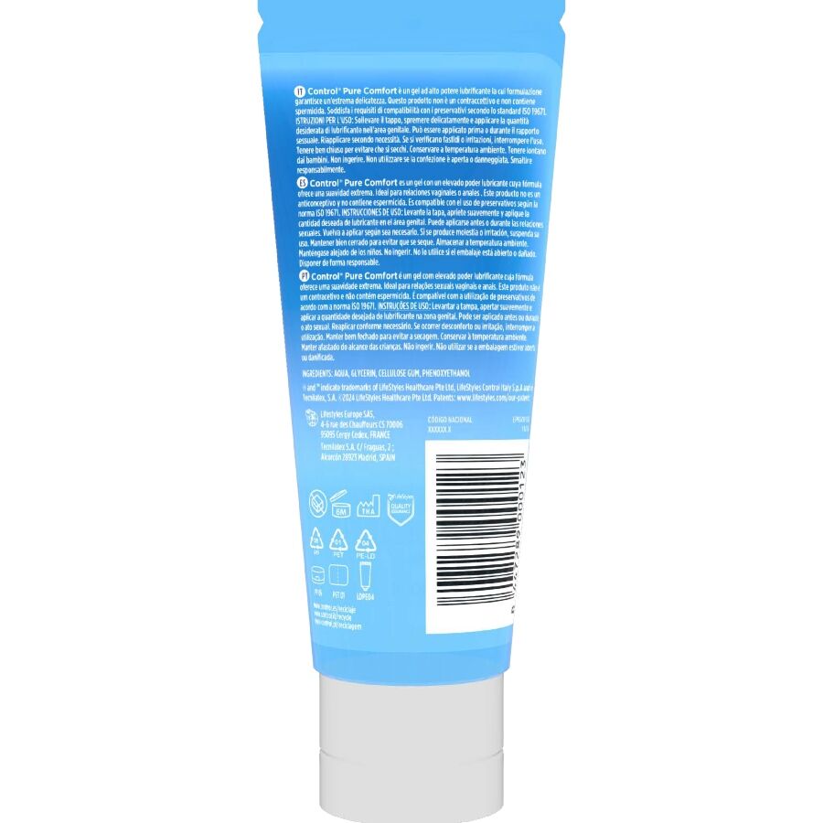 CONTROL - LUBRIFICANTE DE HIDRATAÇÃO INTENSA PURE COMFORT 80 ML - Image 2