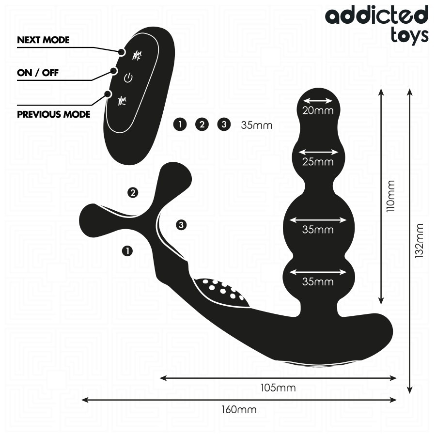 ADDICTED TOYS - MASSAGEADOR DE PRÓSTATA GIRATÓRIO COM CONTROLE REMOTO - Image 5