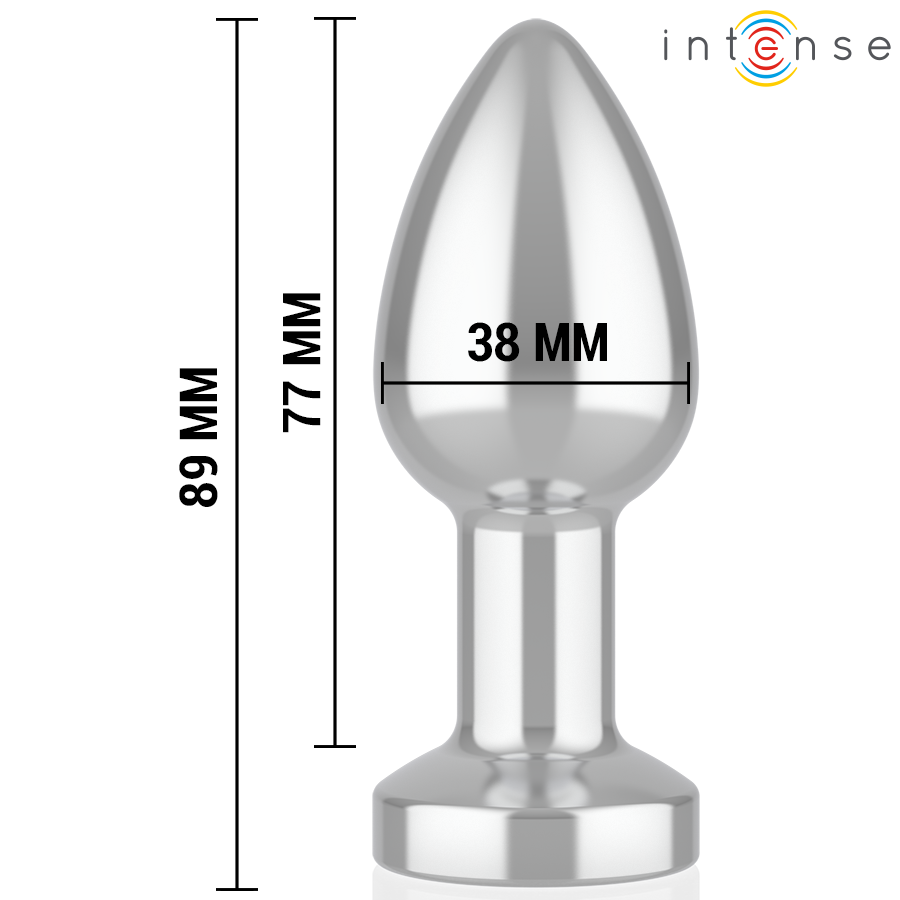INTENSE - PLUG ANAL DE METAL VIBRANTE COM LUZES LED E CONTROLE REMOTO - TAMANHO M - Image 5