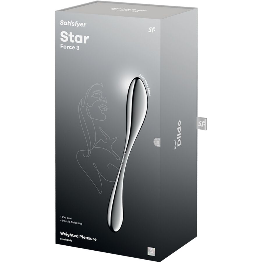 SATISFYER - STAR FORCE 3 DILDO DE AÇO INOXIDÁVEL COM DUAS EXTREMIDADES - Image 5