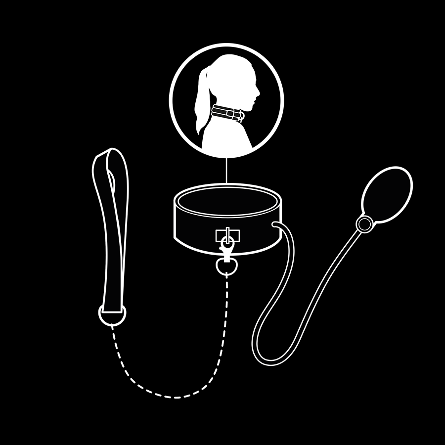 FETISH SUBMISSIVE BONDAGE - COLEIRA DE ESTRANGULAMENTO INFLÁVEL COM CORRENTE - Image 3