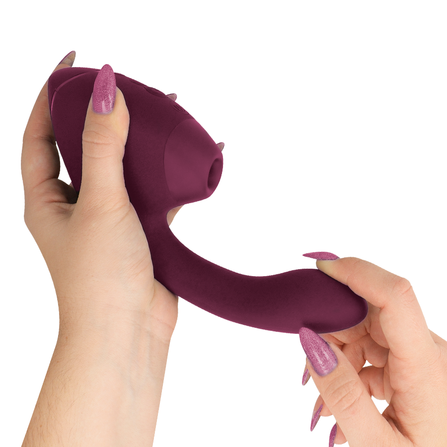 WOMANIZER - DUO NEXT ESTIMULADOR DUPLO DE CLITOR E PONTO G ROSA ESCURO - Image 4