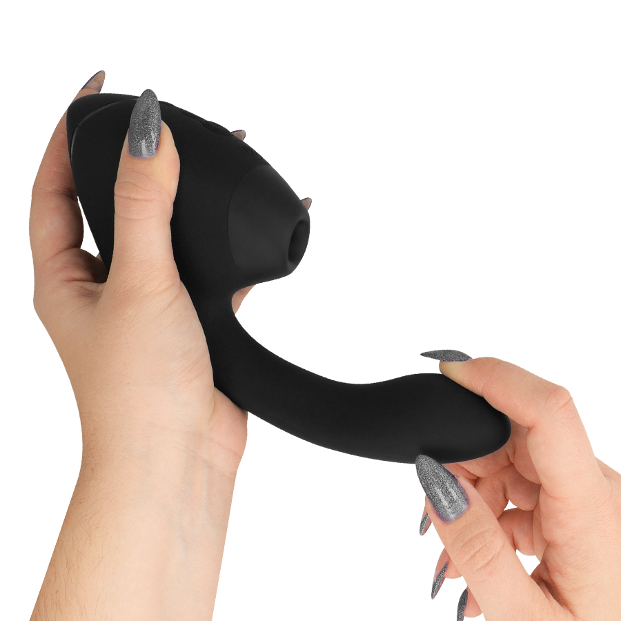 WOMANIZER - DUO NEXT ESTIMULADOR DUPLO DE CLITOR E PONTO G PRETO - Image 4