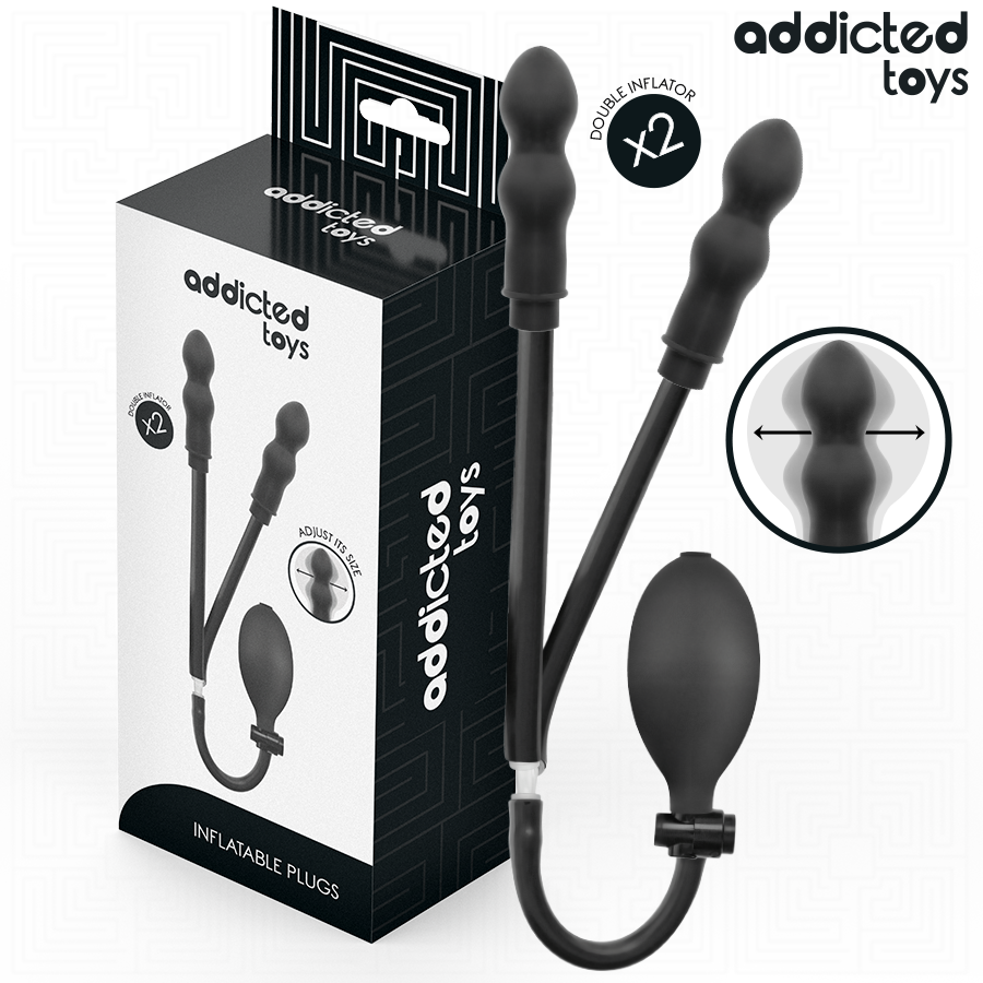 ADDICTED TOYS - PLUG ANAL DUPLO INFLÁVEL MODELO 1