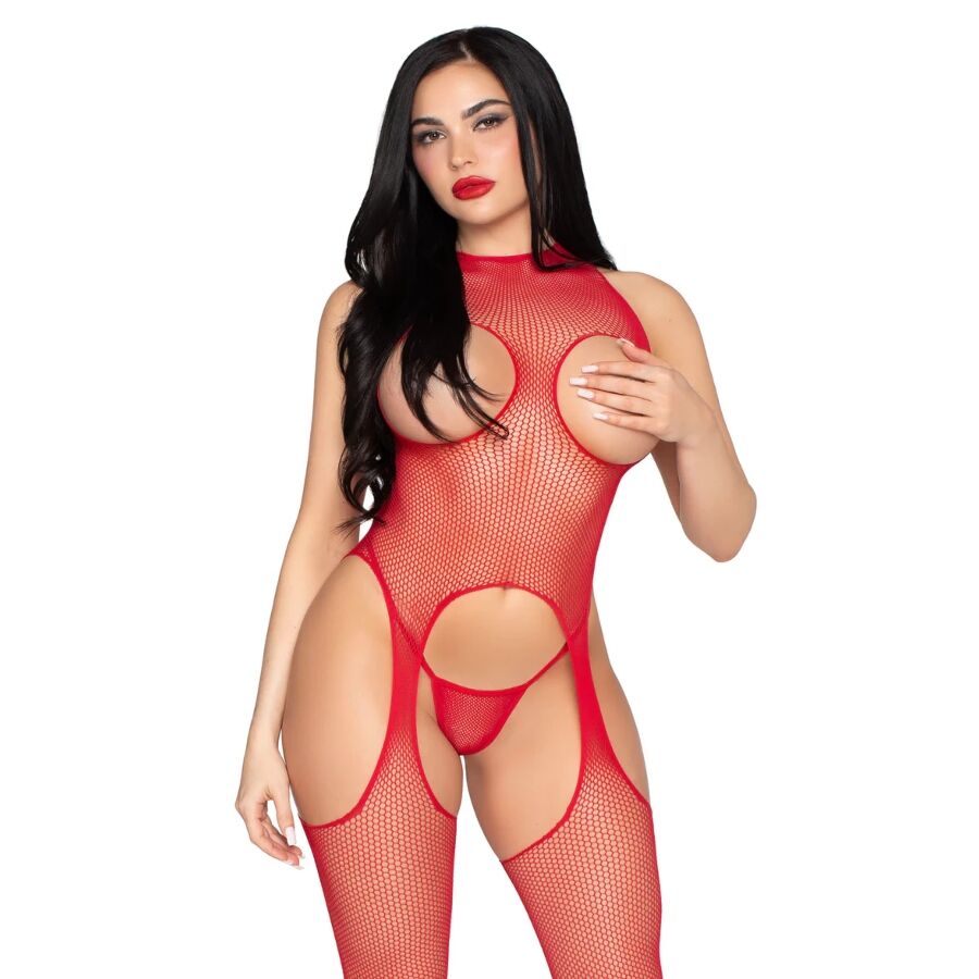 LEG AVENUE - 89374 BODY SEM BOJO E CALCINHA VERMELHA - TAMANHO ÚNICO