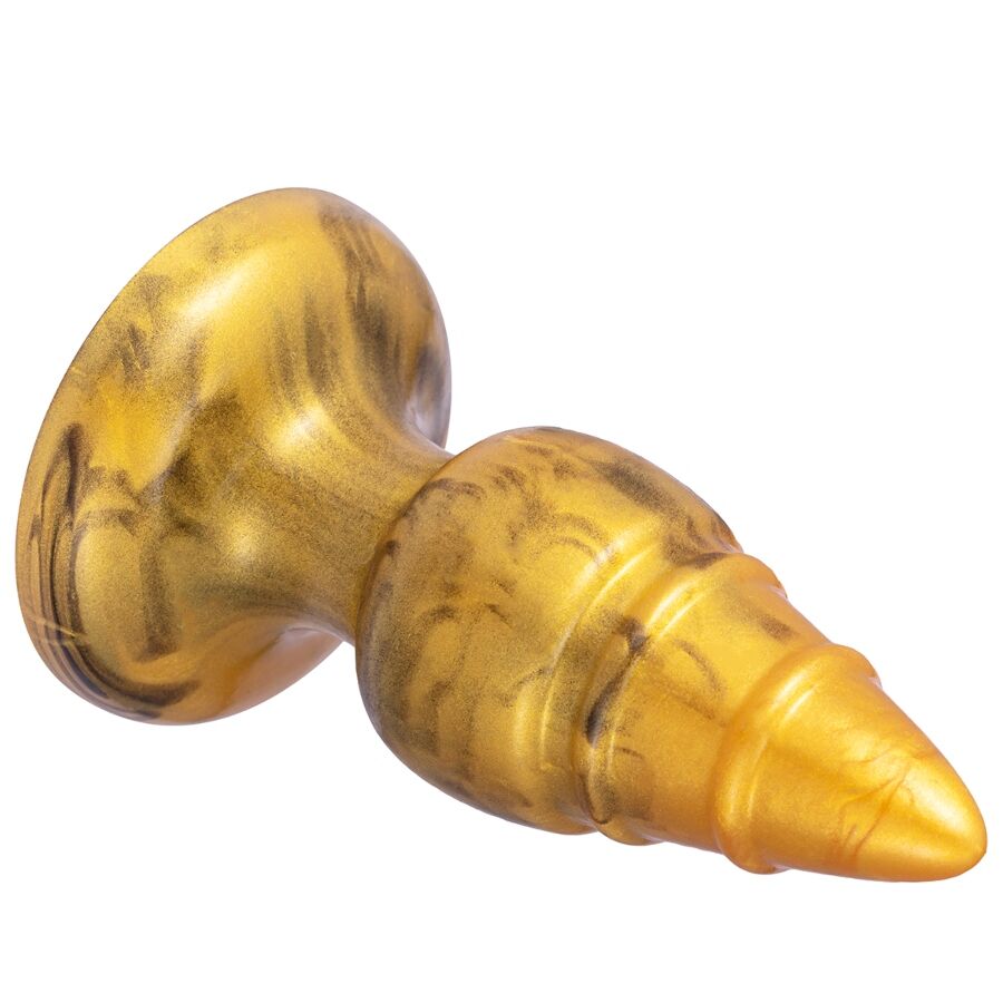 SILEXD - GOLDY PLUG ANAL FANTASY DE SILICONE LÍQUIDO TERMOREATIVO DOURADO 9,2 CM - Image 4