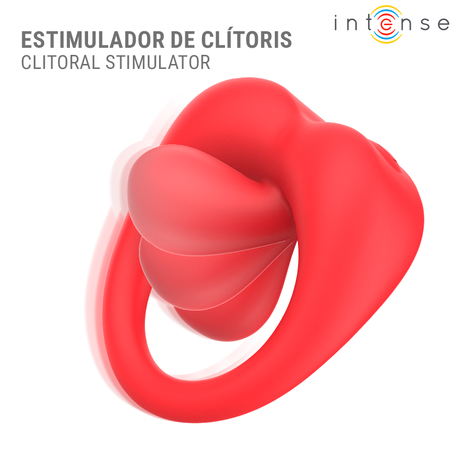 INTENSE - RUSSELL ANILLO VIBRADOR CON ESTIMULACIÓN DE CLÍTORIS ROJO - Image 5