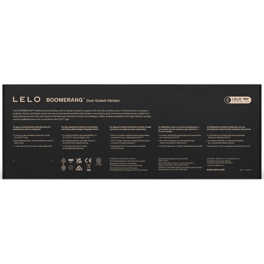 LELO - BOOMERANG VIBRADOR DE DUAS PONTAS ROXO - Image 5