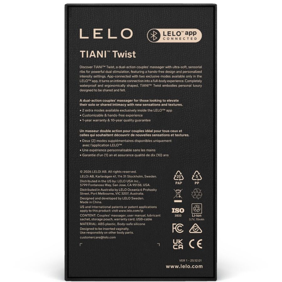 LELO - TIANI TWIST VIBRADOR PARA CASAIS LAVANDA - Image 4