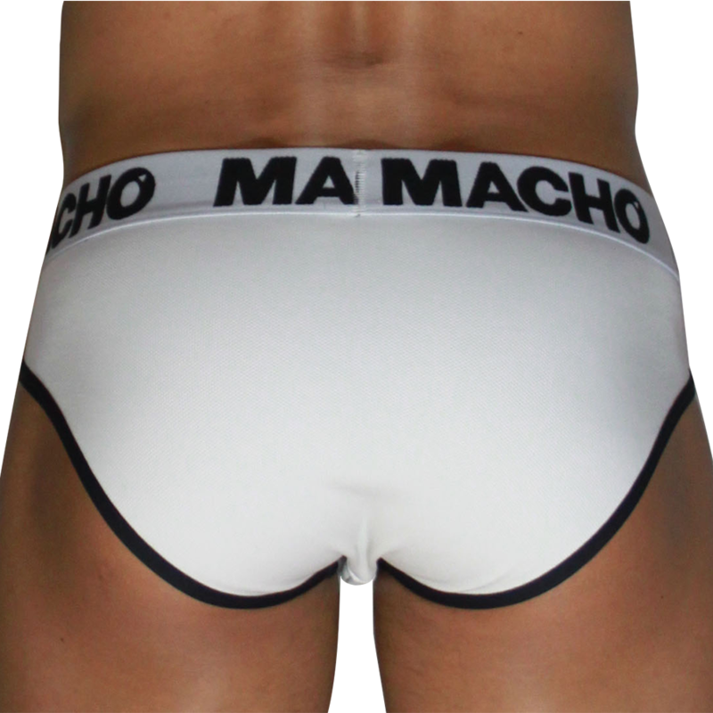 MACHO - MCH006 SLIP CLÁSICO BLANCO + NEGRO S - Image 3