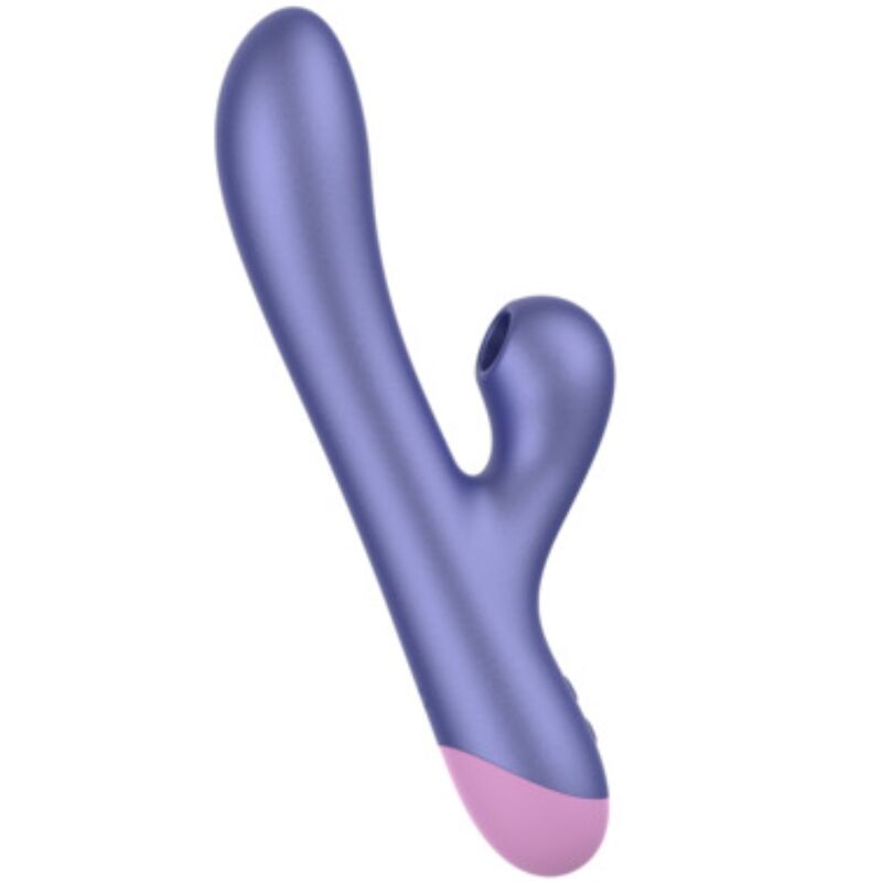 ROMP - PULSE RABBIT VIBRADOR DUPLO PARA PONTO G AZUL ELÉTRICO