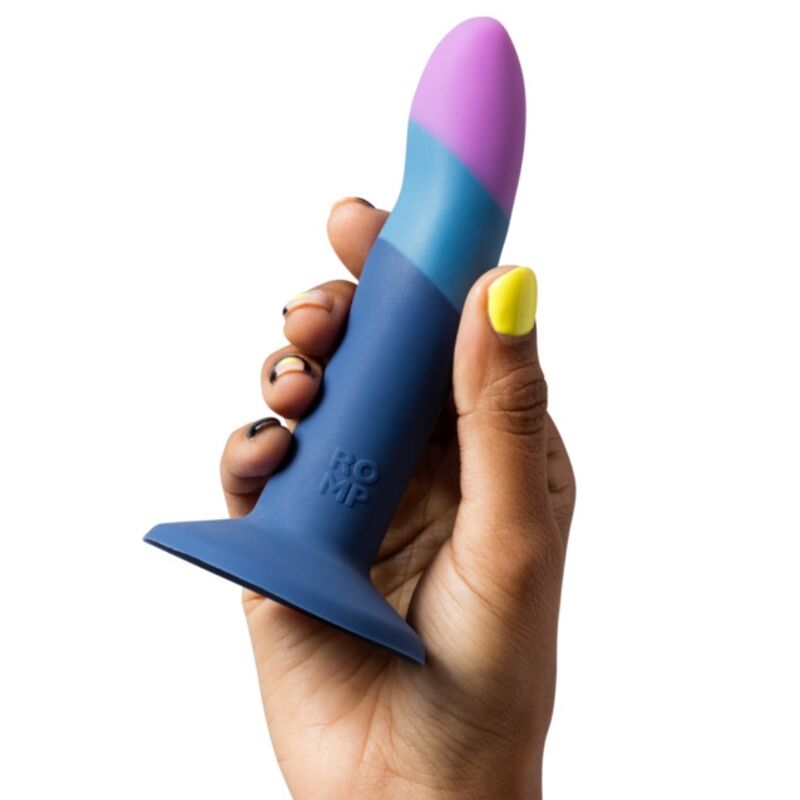 ROMP - PICCOLO DILDO DE SILICONE COM VENTOSA TRICOLORIDA 14 CM - Image 4