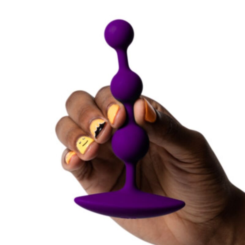 ROMP - AMP CONTAS ANAL DE SILICONE FLEXÍVEIS ROXAS 12,5 CM ROXAS - Image 3