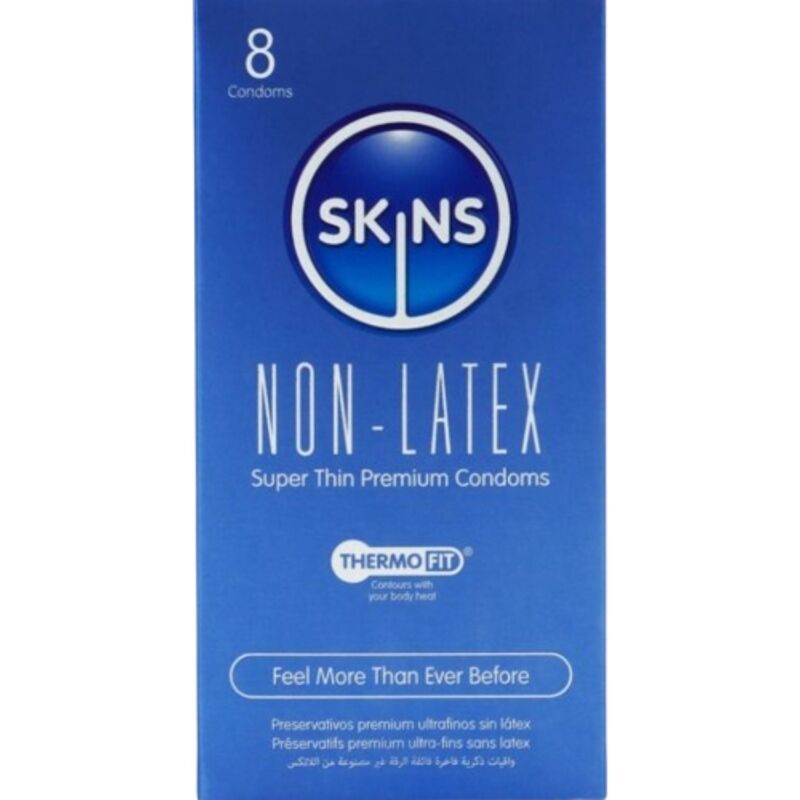 SKINS - CAMISINHAS SEM LÁTEX - PACOTE COM 8 UNIDADES