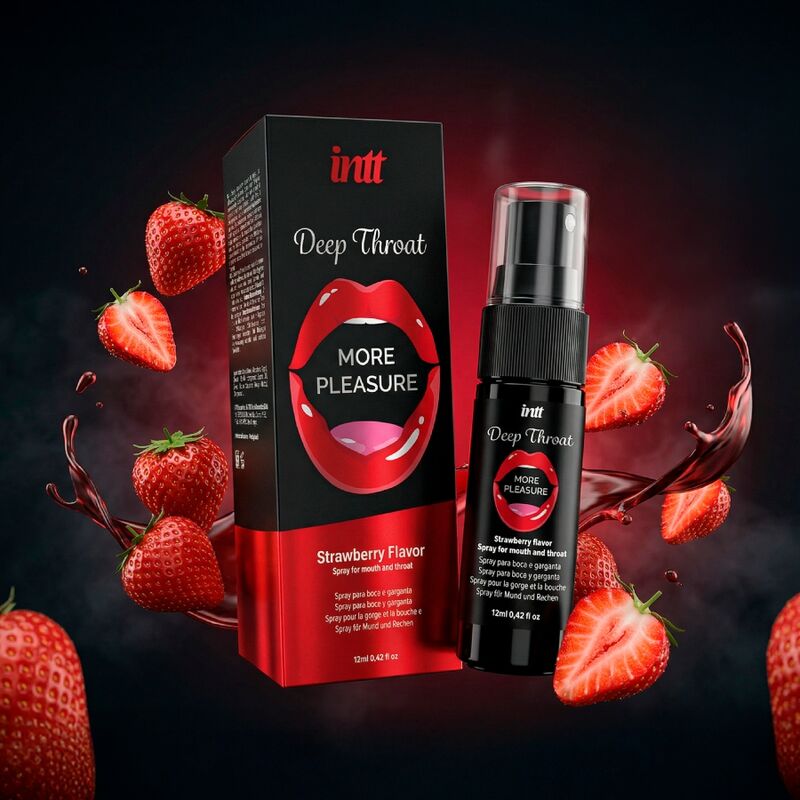 INTT - SPRAY ORAL PARA GARGANTA PROFUNDA COM MAIS PRAZER SABOR MORANGO - Image 3