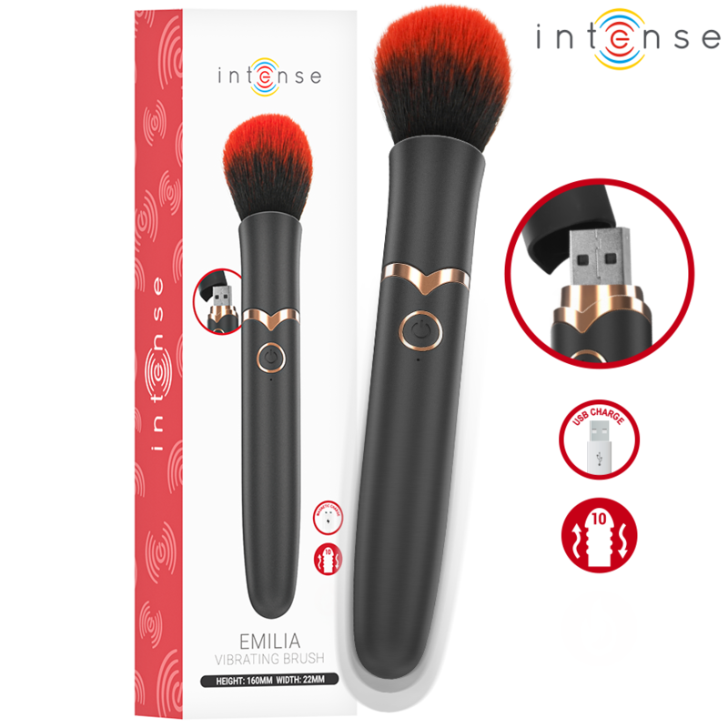 INTENSE - EMILIA ESCOVA VIBRATÓRIA 10 VIBRAÇÕES 16 CM