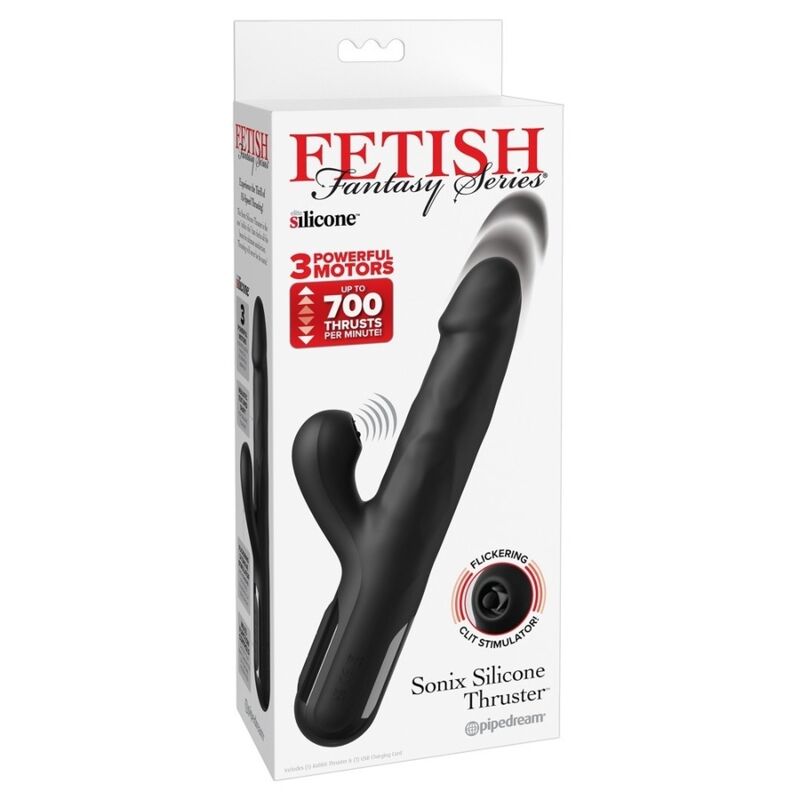 FETISH FANTASY SERIES - VIBRADOR COELHO DE SILICONE SONIX PRETO
