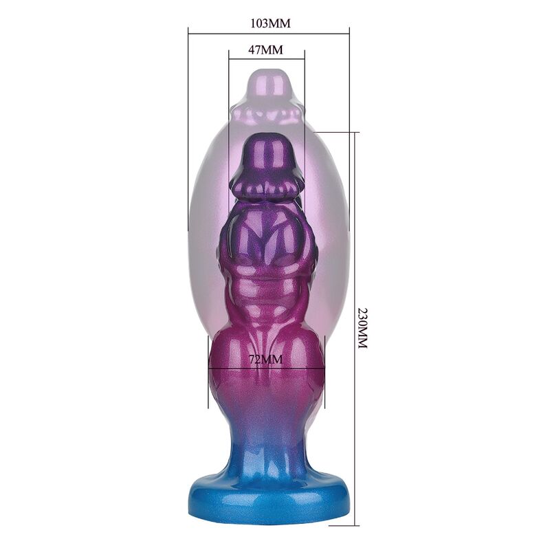 POWER MONSTERS - RIFT TITAN BICOLOR DILDO DE SILICONE INFLÁVEL FANTASIA 24 CM Ø 5 CM - Image 5