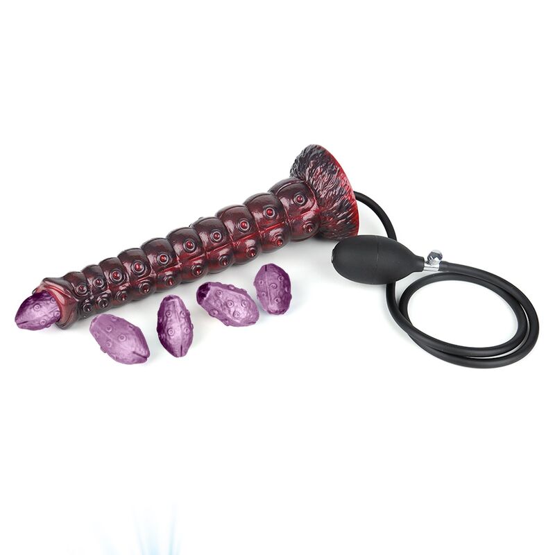 POWER MONSTERS - VOIDCLAW BRUTE BICOLOR DILDO DE SILICONE INFLÁVEL FANTASIA 29 CM Ø 5,7 CM - Image 5