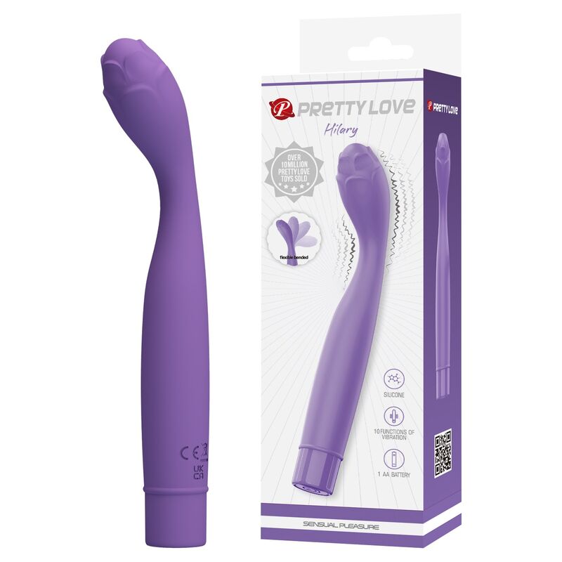 PRETTY LOVE - VIBRADOR HENRY FLEXÍVEL PARA PONTO G ROXO