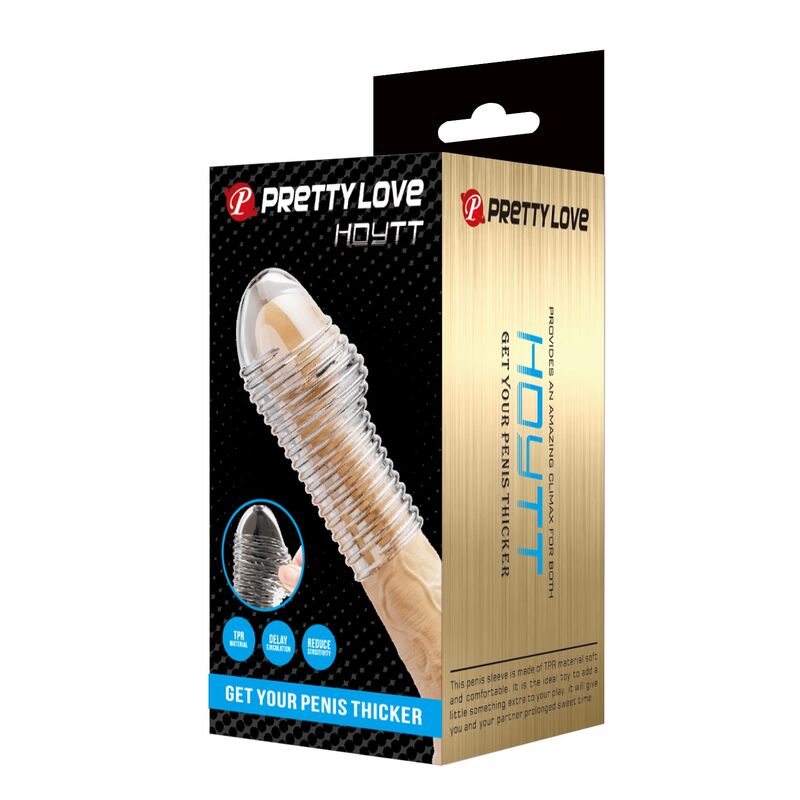PRETTY LOVE - CAPA PARA PÊNIS HOTTT PARA AUMENTAR O AUMENTO DO VOLUME DO SEU PÊNIS TRANSPARENTE - Image 3