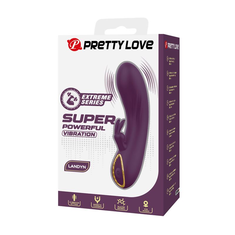 PRETTY LOVE - VIBRADOR COELHO RECARREGÁVEL LANDYN COM 10 FUNÇÕES - ROXO - Image 3