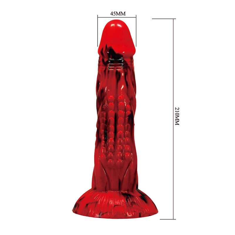 POWER MONSTERS - DILDO FANTASIA MINOTAURO COM VENTOSA 21 CM Ø 5 CM VERMELHO E PRETO - Image 5