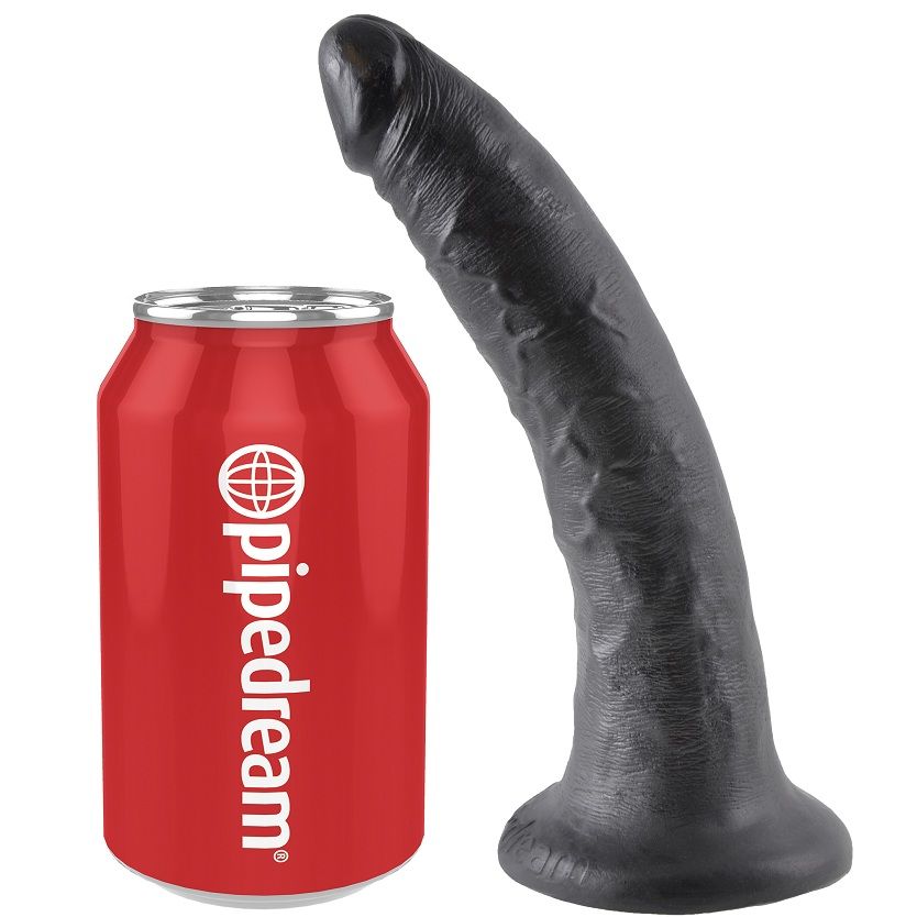 KING COCK - DILDO PRETO 17.8 CM