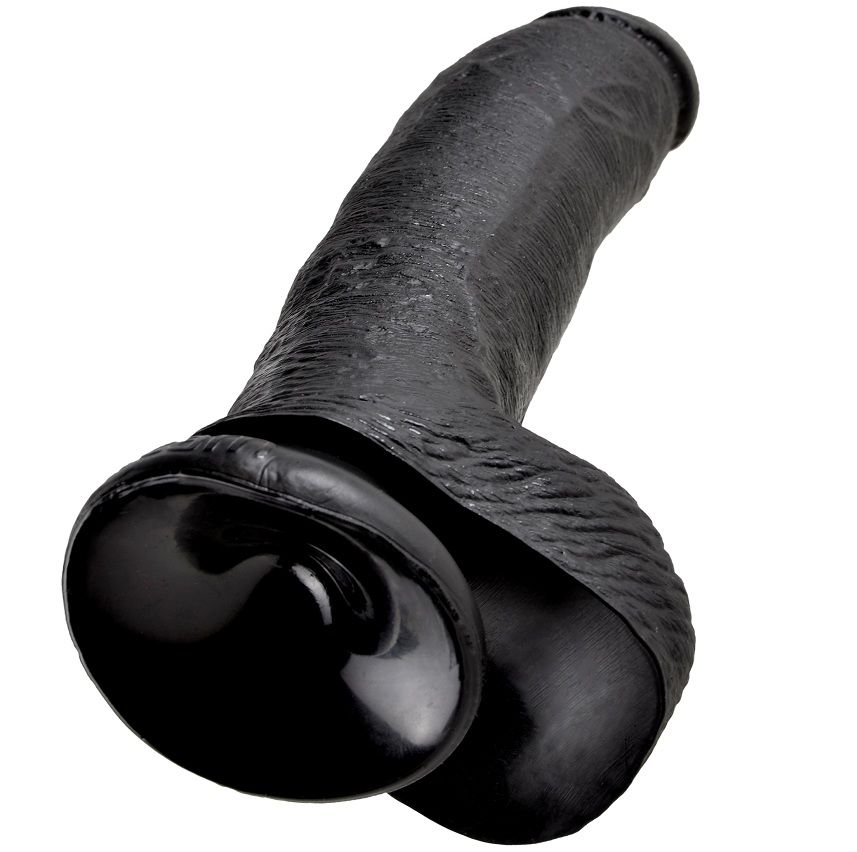 KING COCK - DILDO PRETO COM BOLAS 22.9 CM - Image 4