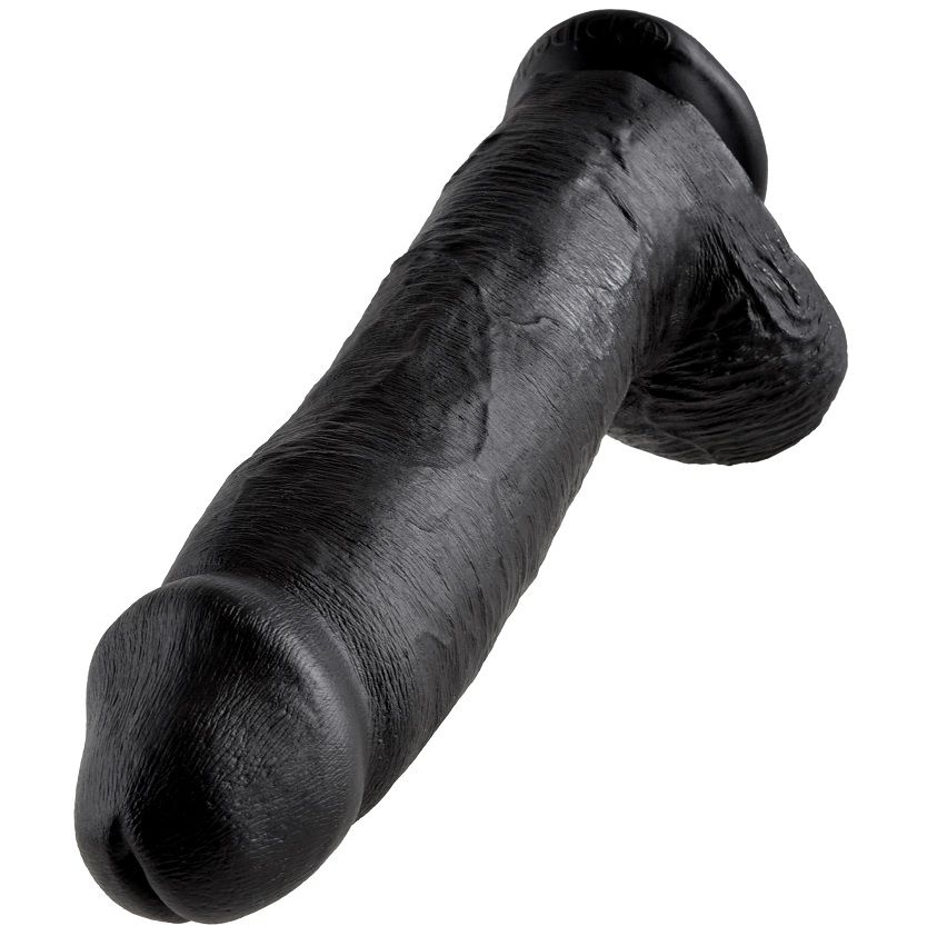 KING COCK - DILDO PRETO COM BOLAS 30.48 CM - Image 3