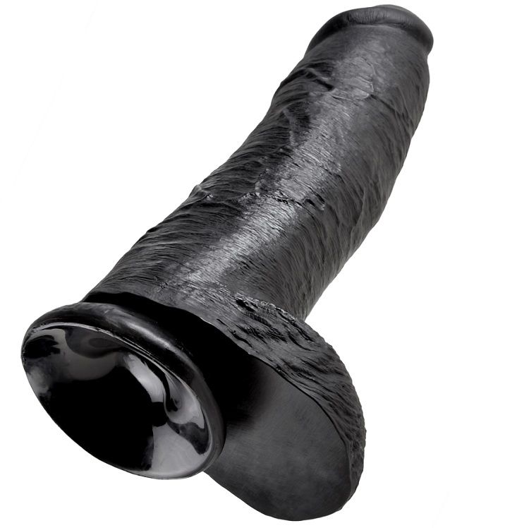 KING COCK - DILDO PRETO COM BOLAS 30.48 CM - Image 4