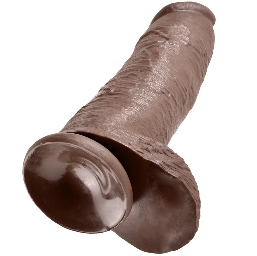 KING COCK - DILDO CASTANHO COM BOLAS 30.48 CM - Image 4